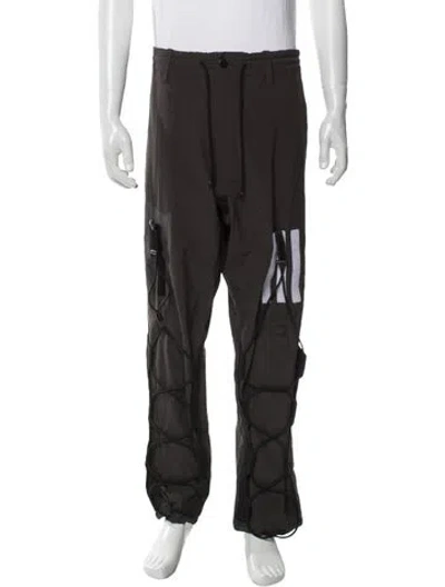 Pre-owned Y-3 Graphic Print Ski Pants W/ Tags In Gray
