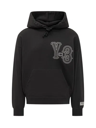 Y-3 Graphic Sweatshirt With Hood In Black
