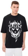 Y-3 Cotton Crew Neck Graphic Print T-shirt In Black