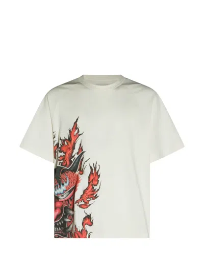 Y-3 Short Sleeve Crew Neck Graphic Shirt In Neutral
