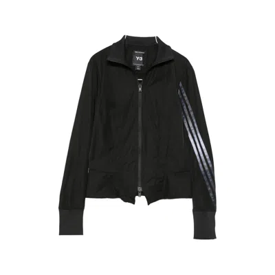 Y-3 Grd 3s Nyl Tt Stripe-detailing Zip-up Jacket In Black