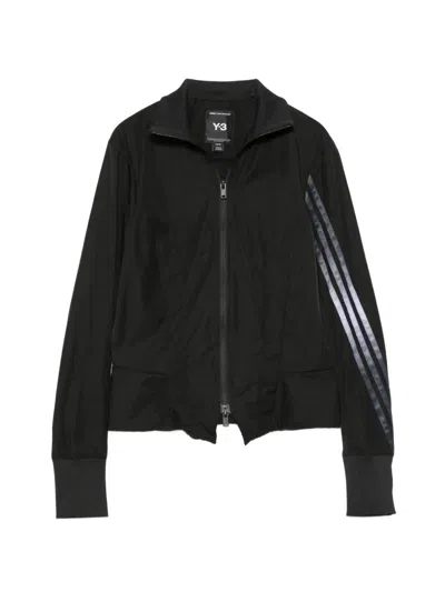 Y-3 Grd 3s Nyl Tt Stripe-detailing Zip-up Jacket In Black