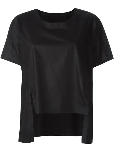 Y-3 High-low Hem Top In Black