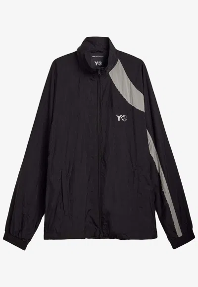 Y-3 High-neck Windbreaker Jacket In Black