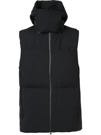 Y-3 Hooded Down Vest In Black