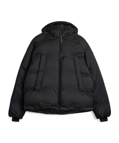 Y-3 Hooded Puffer Jacket In Black