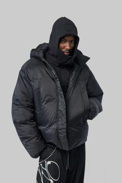 Y-3 Hooded Puffer Jacket In Black