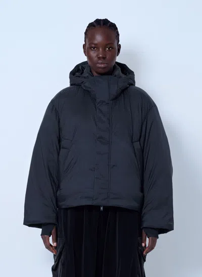 Y-3 Hooded Puffer Jacket In Black