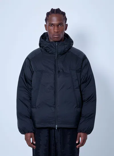Y-3 Hooded Puffer Jacket In Blue