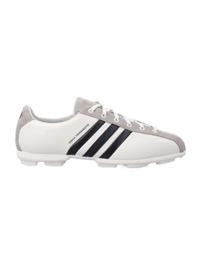 Y-3 Leather And Suede Low-top Sneakers In White