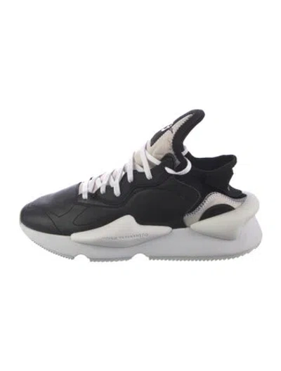Pre-owned Y-3 Leather Athletic Sneakers In Black