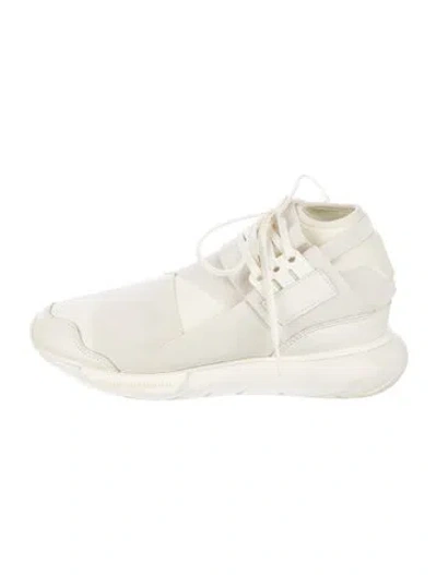 Pre-owned Y-3 Leather Athletic Sneakers In Neutral
