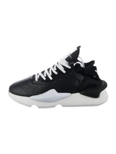 Pre-owned Y-3 Leather Athletic Sneakers W/ Tags In Black/white