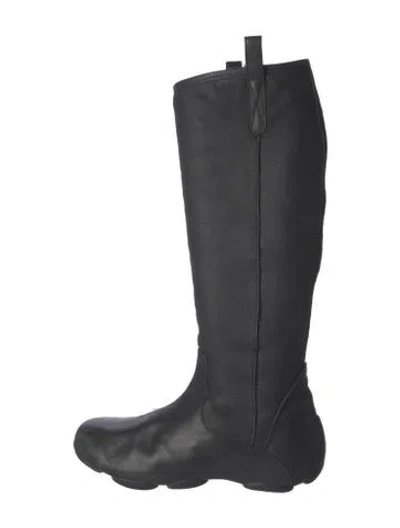 Pre-owned Y-3 Leather Boots In Black