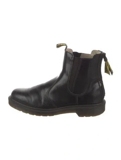 Pre-owned Y-3 Leather Chelsea Boots In Black