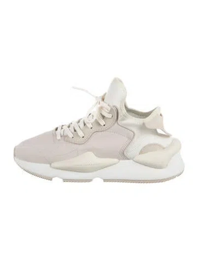 Pre-owned Y-3 Leather Chunky Sneakers In Neutrals