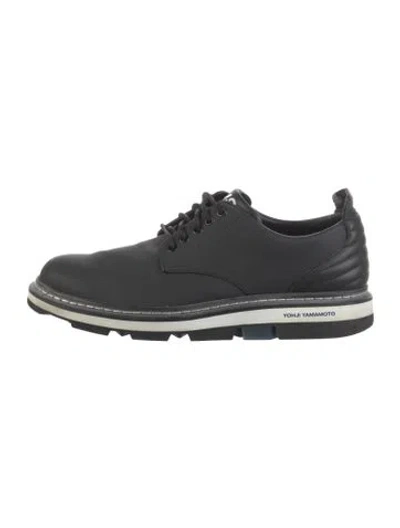 Pre-owned Y-3 Leather Derby Shoes In Black
