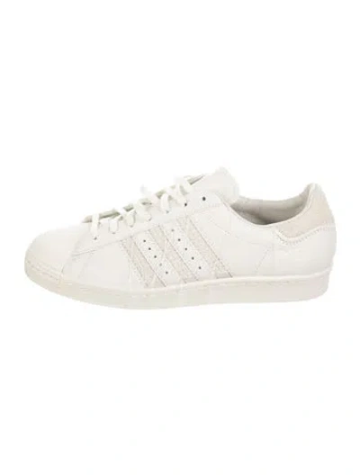 Pre-owned Y-3 Leather Fringe Trim Accent Sneakers In Neutrals