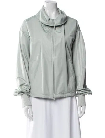 Pre-owned Y-3 Leather Jacket In Green