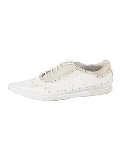 Pre-owned Y-3 Leather Oxfords In White