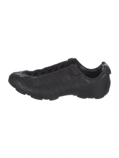 Pre-owned Y-3 Leather Sneakers In Black
