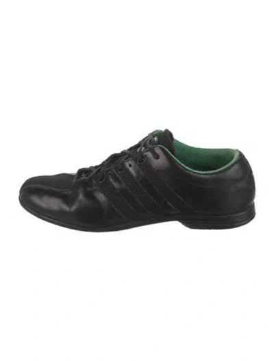 Pre-owned Y-3 Leather Sneakers In Black