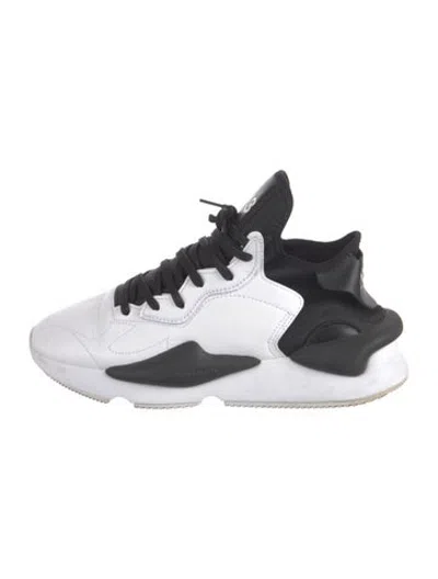Pre-owned Y-3 Leather Sneakers In Black/white