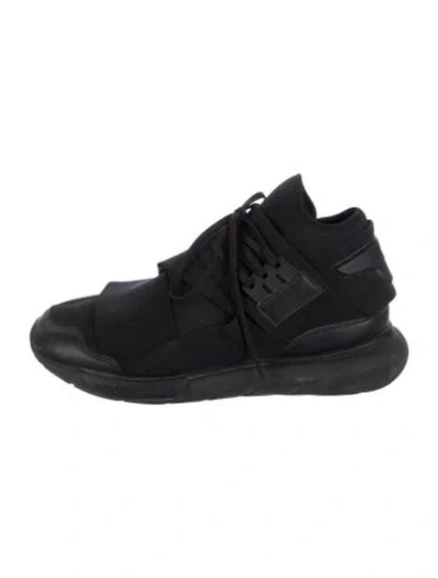 Pre-owned Y-3 Leather Sneakers In Blue