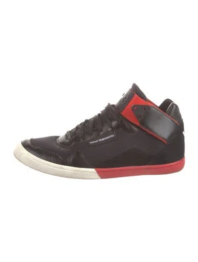 Pre-owned Y-3 Leather Sneakers In Brown
