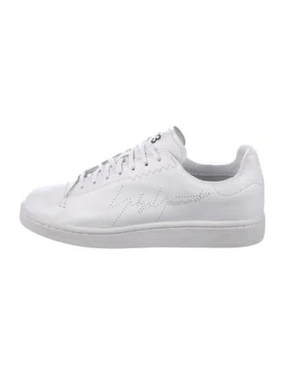 Pre-owned Y-3 Leather Sneakers In White