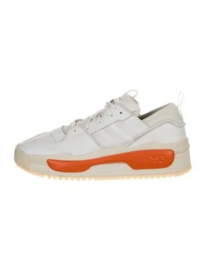 Pre-owned Y-3 Leather Sneakers In White