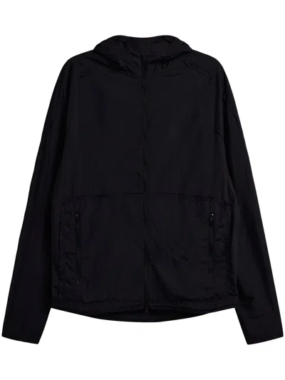 Y-3 Lightweight Black Hooded Jacket With Flap Detail