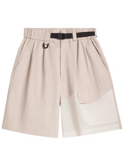 Y-3 Lightweight Cotton-blend Ring Detail Shorts In Animal Print