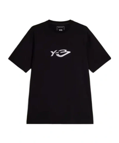 Y-3 Liquid Logo Short Sleeve Tee In Black