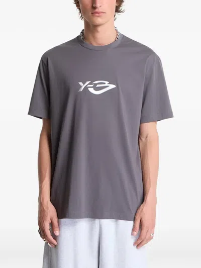 Y-3 Liquid Logo T-shirt In Gray