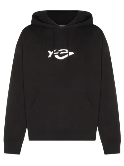 Y-3 Liquid Logo  Hoodie In French Terry In Black