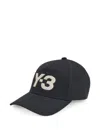 Y-3 Logo Baseball Cap Six Panel Curved Peak In Black