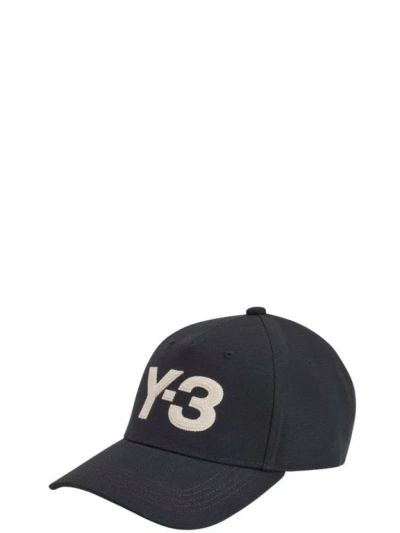 Y-3 Logo Baseball Cap Six Panel Curved Peak In Gray
