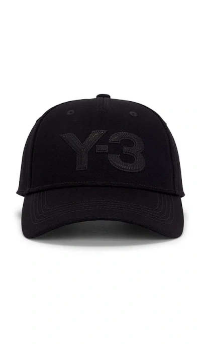 Y-3 Logo Cap In Black