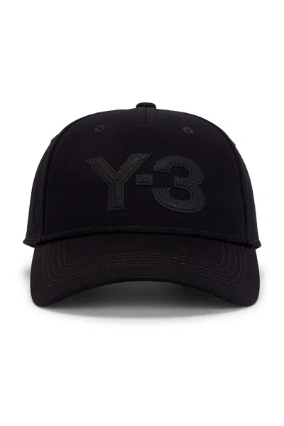 Y-3 Logo Cap In Black