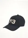 Y-3 Logo Baseball Cap Six Panel Curved Peak In Black