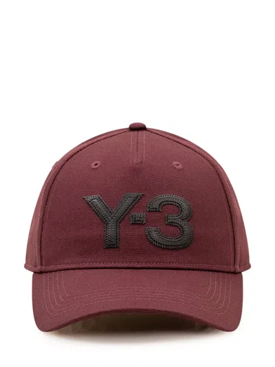 Y-3 Logo Cap In Ngtred/black