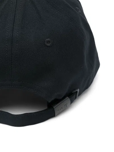 Y-3 Logo Cotton Baseball Cap In Black