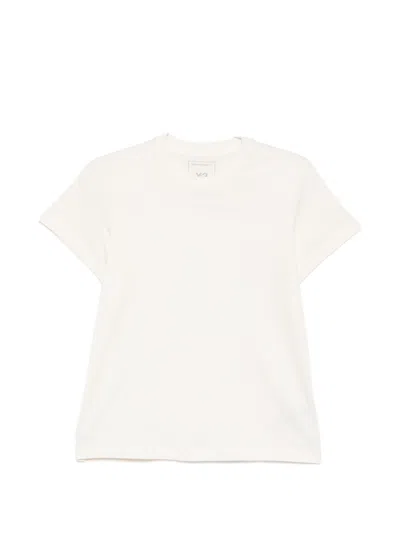 Y-3 Logo Cotton T-shirt In White