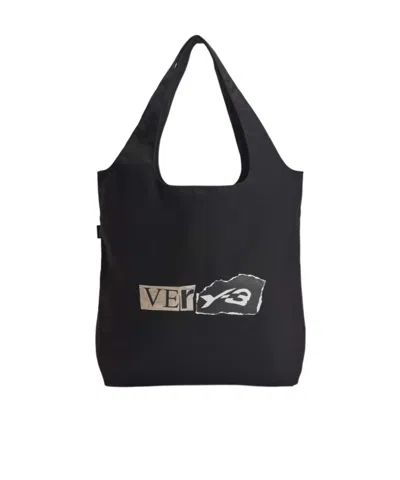 Y-3 Logo Detail Top Handle Bag In Black