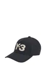 Y-3 Logo Baseball Cap Six Panel Curved Peak In Black