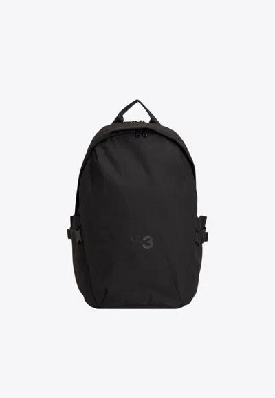 Y-3 Logo Nylon Backpack In Black