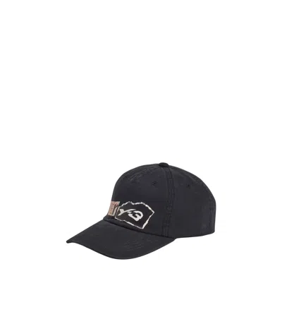 Y-3 Logo Patch Baseball Hat In Black