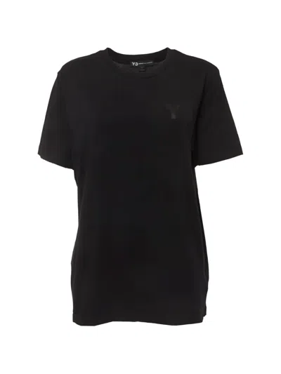 Pre-owned Y-3 Logo Print T-shirt In Black