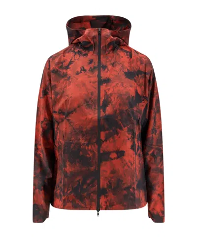 Y-3 Logo Printed Drawstring Bottom Jacket In Red